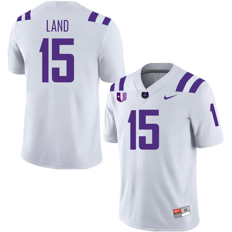 Central Arkansas Bears #15 Daylon Land College Football Jerseys,Uniforms Stitched-White